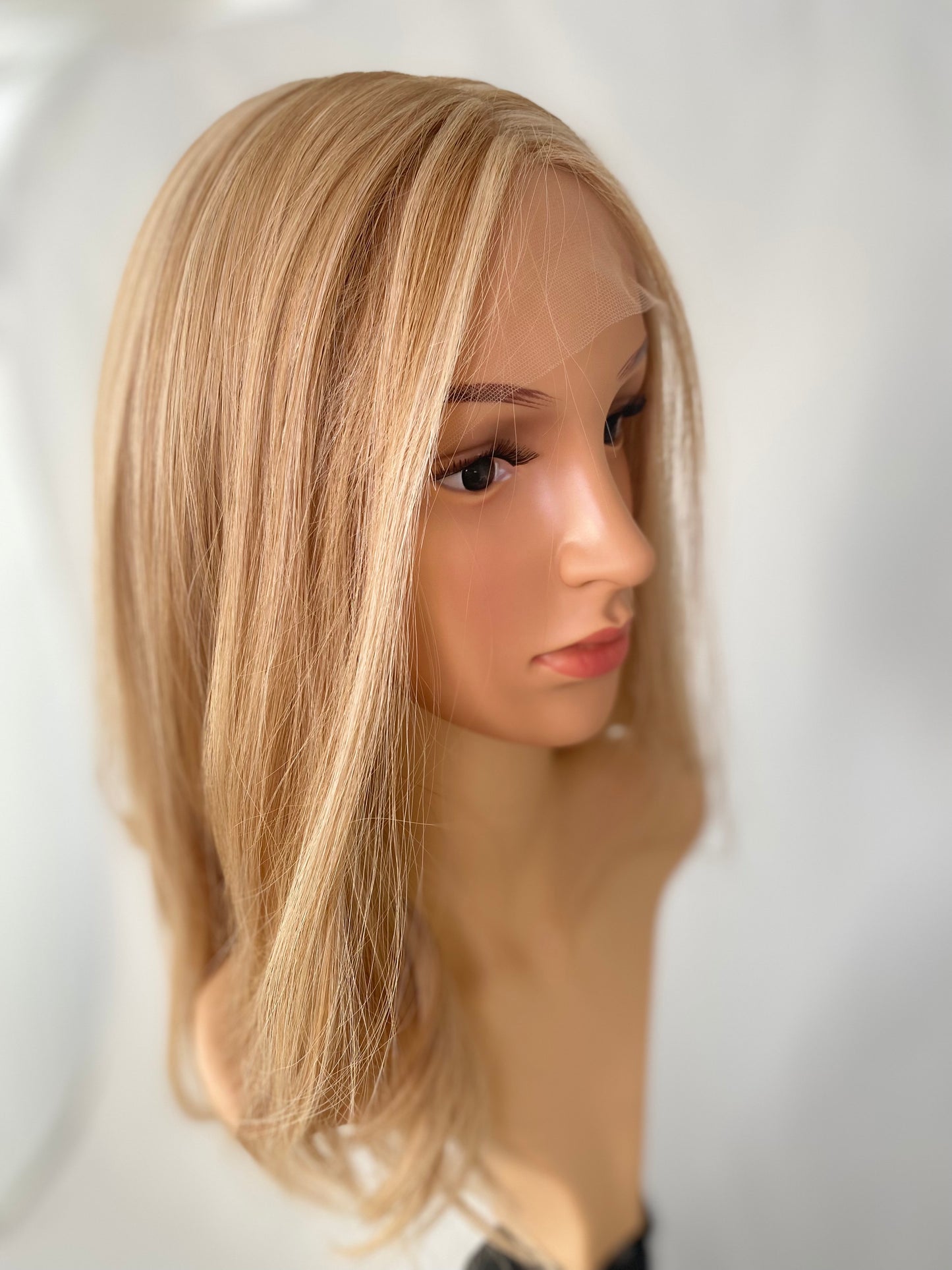 iWig Premium Echthaar-Perücke Sunshine Blond