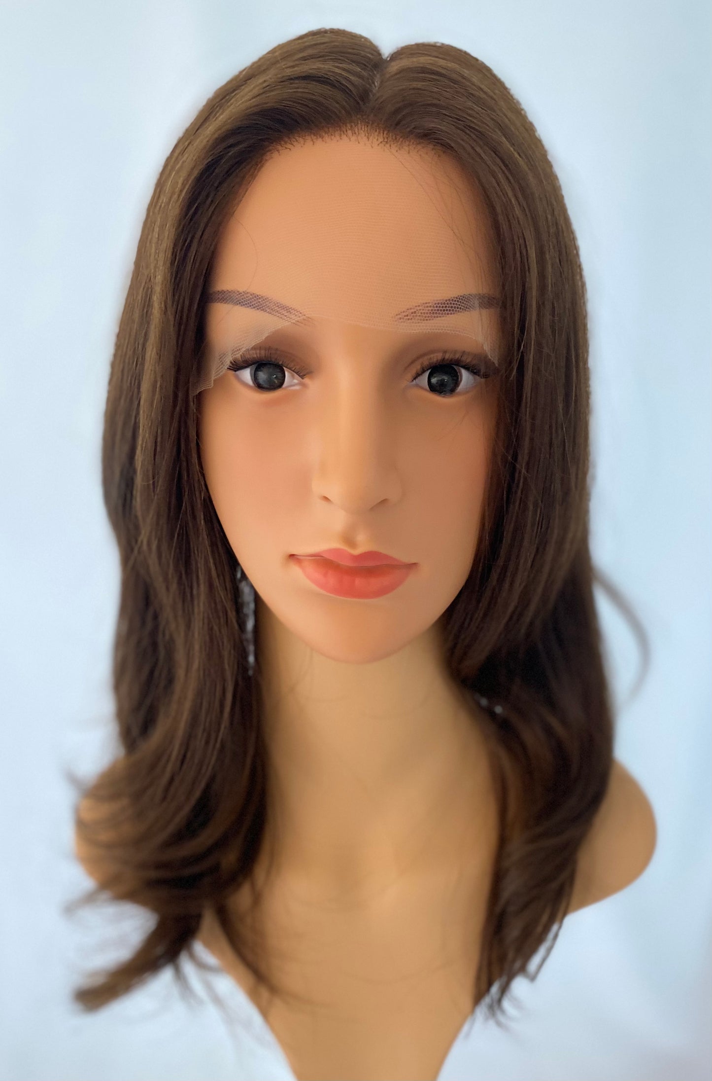 iWig Premium Echthaar-Perücke Chestnut