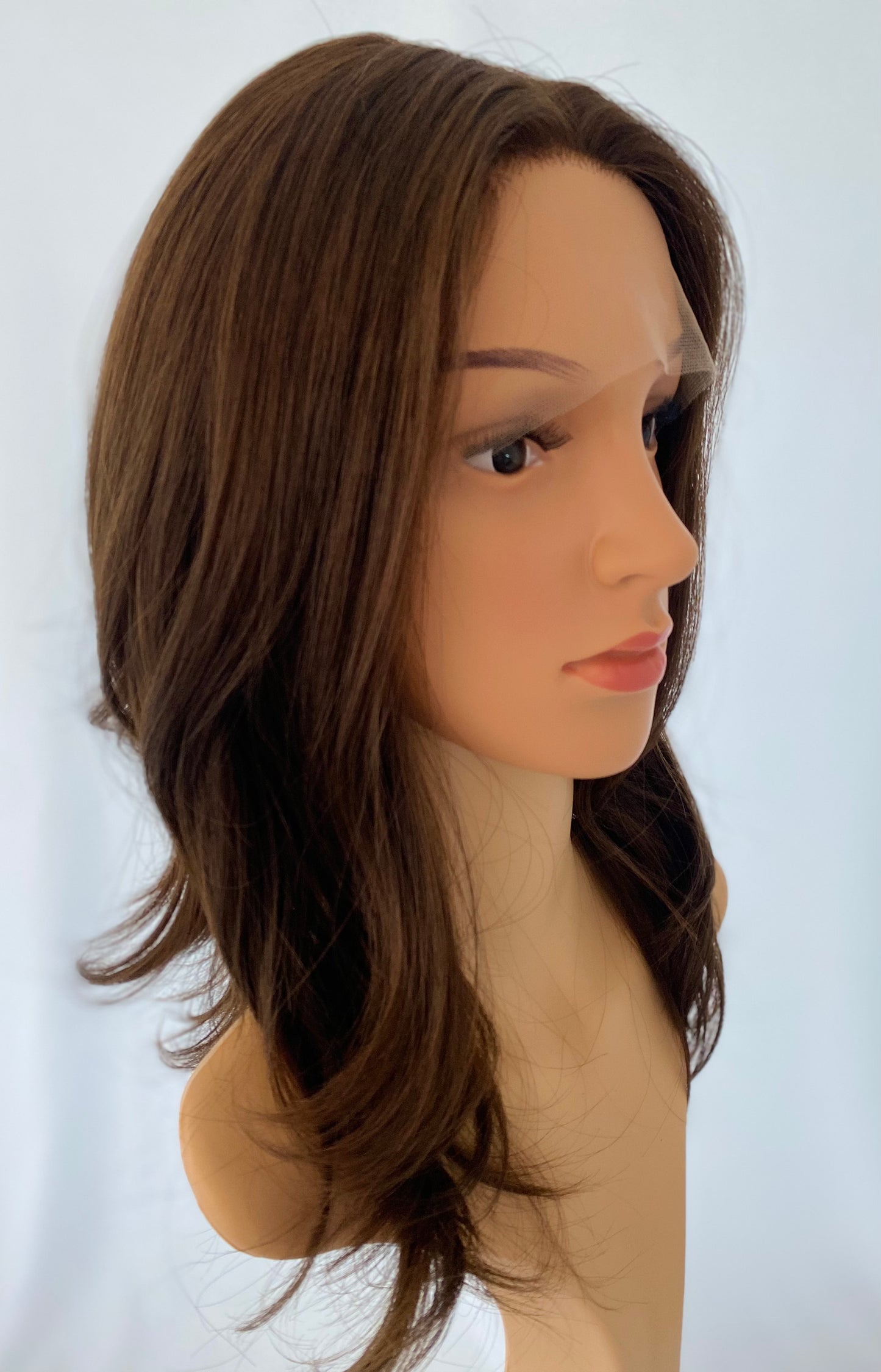iWig Premium Echthaar-Perücke Chestnut