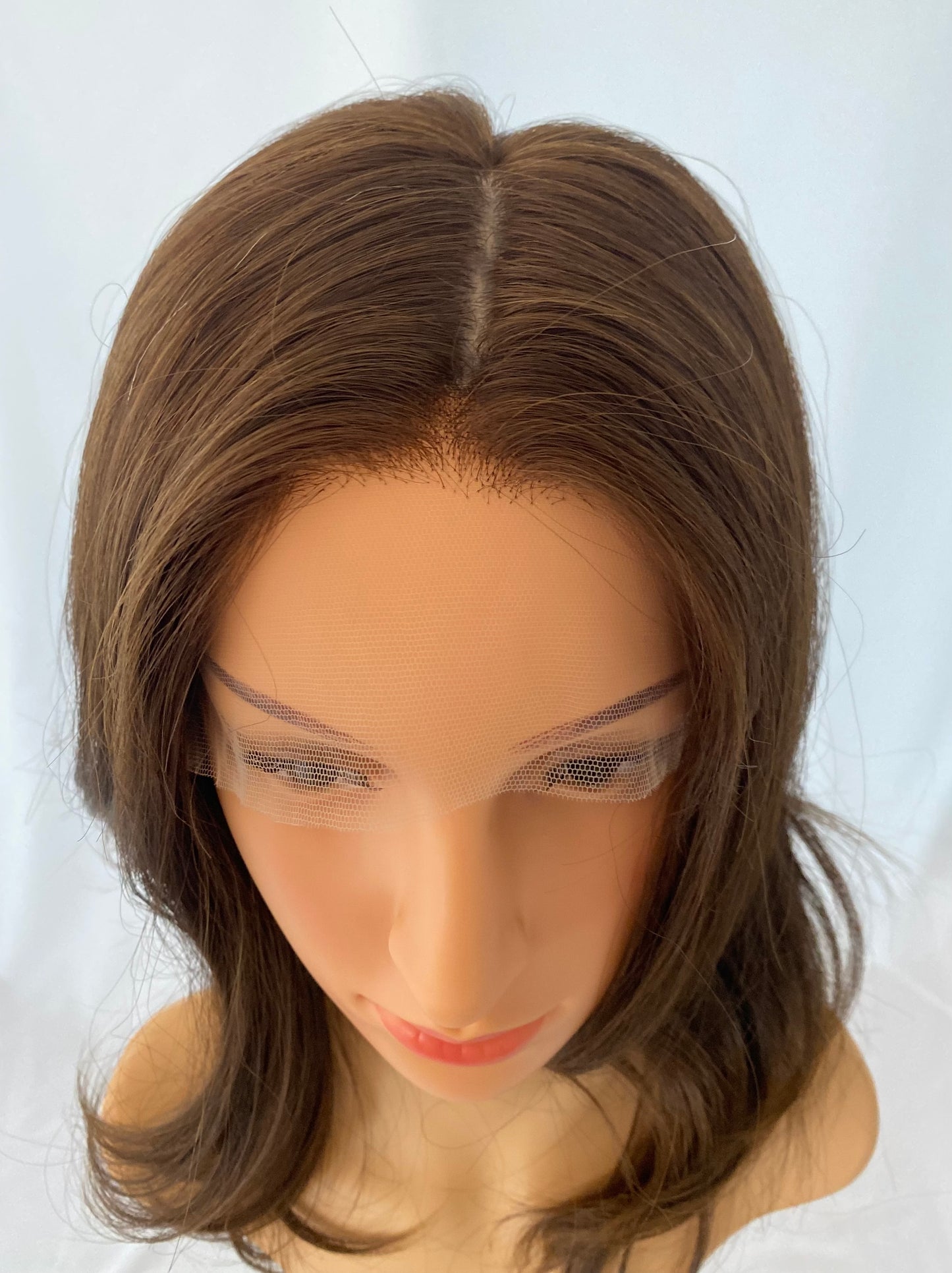 iWig Premium Echthaar-Perücke Chestnut
