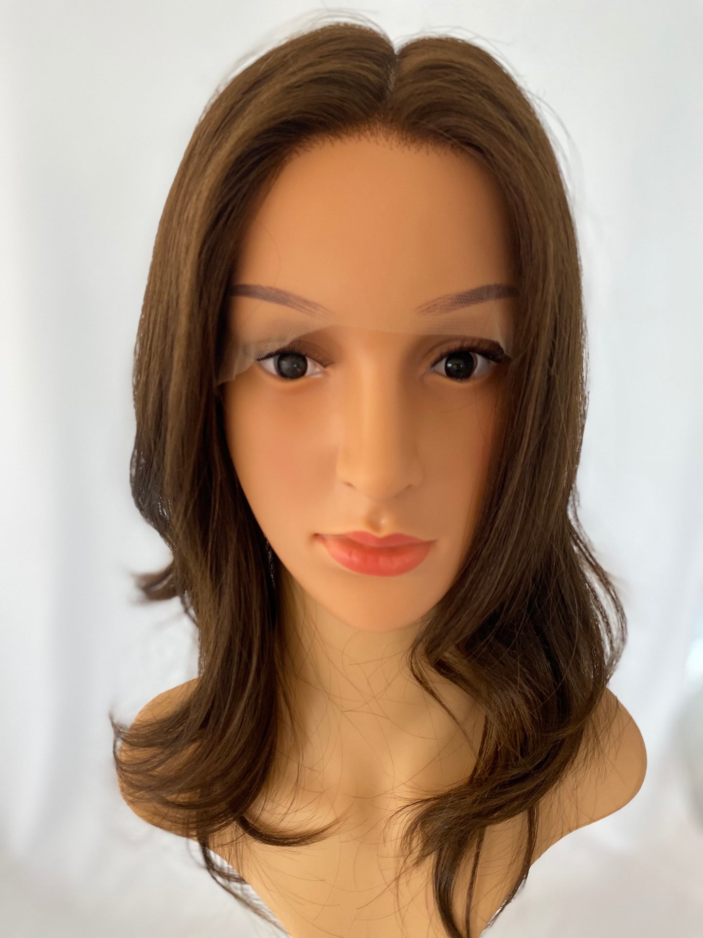 iWig Premium Echthaar-Perücke Chestnut